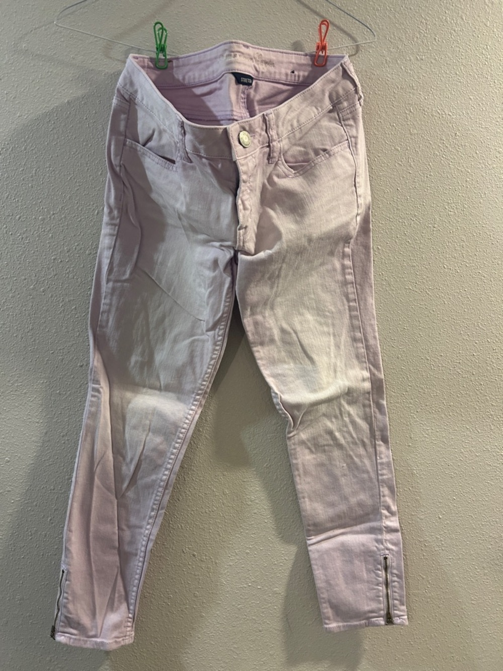 American Eagle Outfitters Women’s Light Purple Skinny Jeans USED